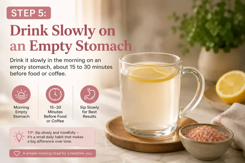 Pink Salt Recipe for Weight Loss Does It Really Work 14 pink salt recipe step 5 Drink Slowly on an Empty Stomach